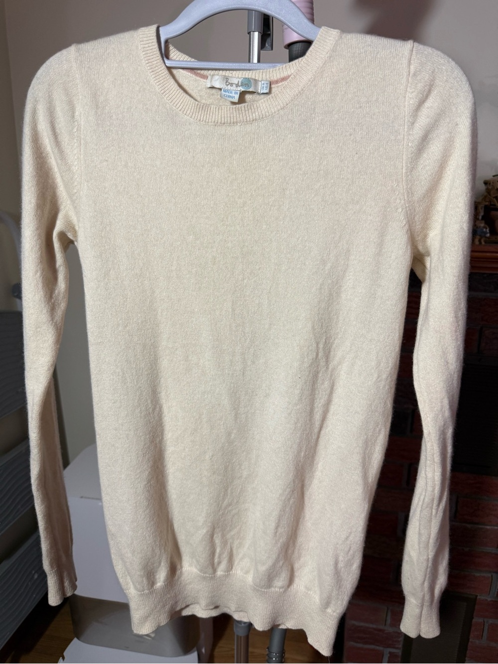 Boden Cream Crewneck Women's Sweater